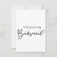 Bridesmaid proposal card