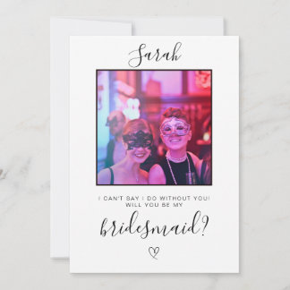 Bridesmaid Proposal Card With Photo