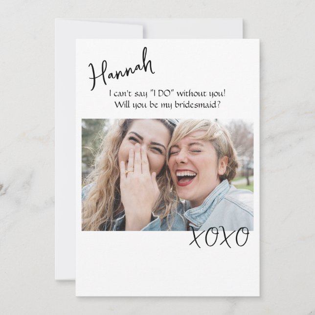 Bridesmaid Proposal Cards (Front)
