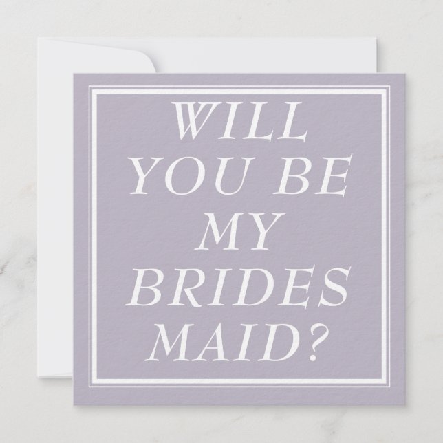 Bridesmaid Proposal Cards- Engagement Bridal Party Holiday Card (Front)