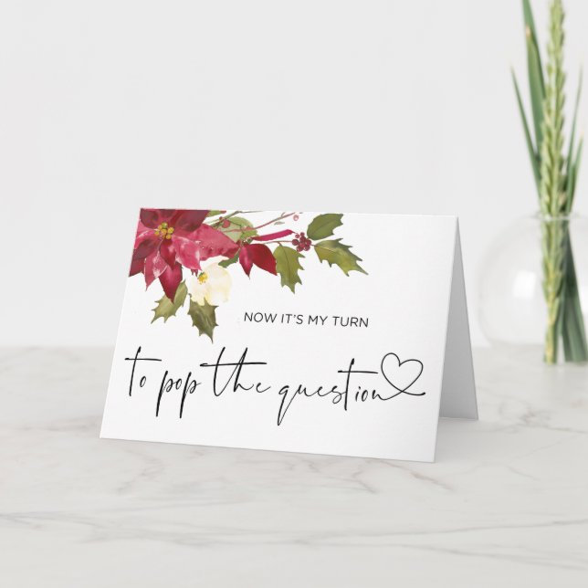 Bridesmaid Proposal Christmas Winter Wedding Card (Front)