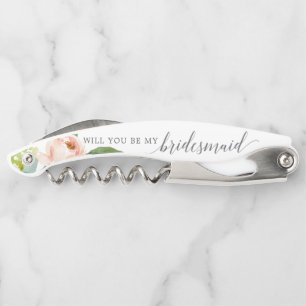 Bridesmaid Proposal Cork Screw - Airy Blush Corkscrew