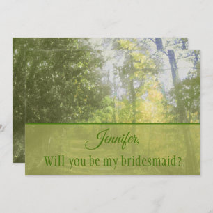 Bridesmaid Proposal Forest Invitation