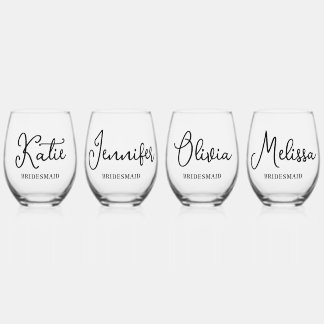 Bridesmaid Proposal Gift Custom Wine Glass