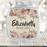 Bridesmaid Proposal Gift Personalised Bridal Party Compact Mirror<br><div class="desc">Do you have a bridal party? Are you planning on having a proposal at your wedding? If so, this is the perfect gift for them! This boho floral bridesmaid proposal gift personalised bridal party compact mirror is a great way to show them how much you care about them and want...</div>