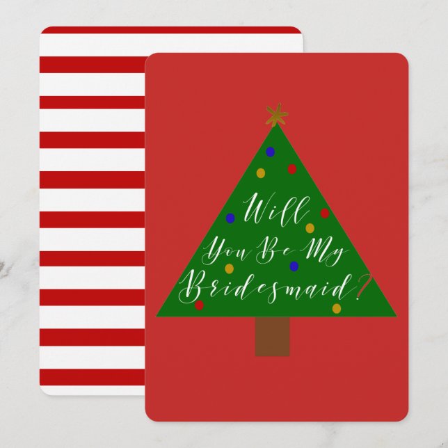 Bridesmaid Proposal Holiday Set Invitation (Front/Back)