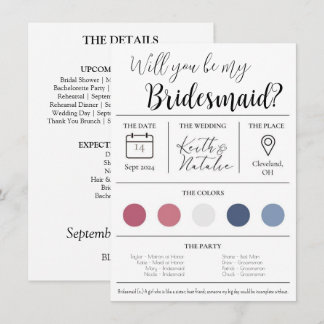 Bridesmaid Proposal Invitation