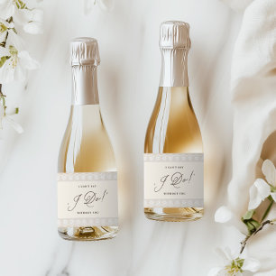 Bridesmaid Proposal Lace Frame Sparkling Wine Label