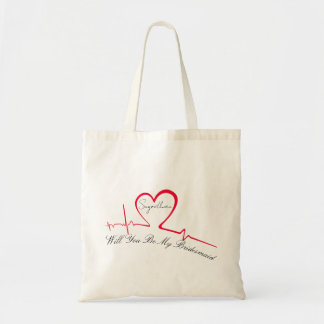 Bridesmaid Proposal Lifeline Wedding Budget Tote Bag