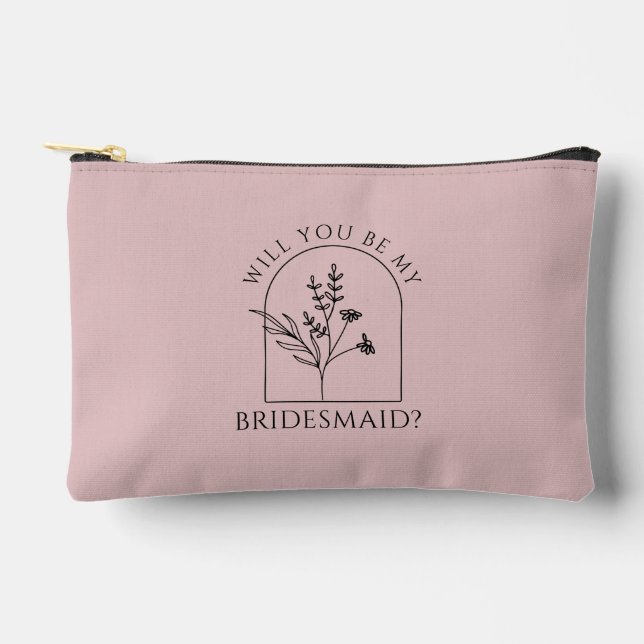 Bridesmaid Proposal Maid of honour Makeup Bag (Front)