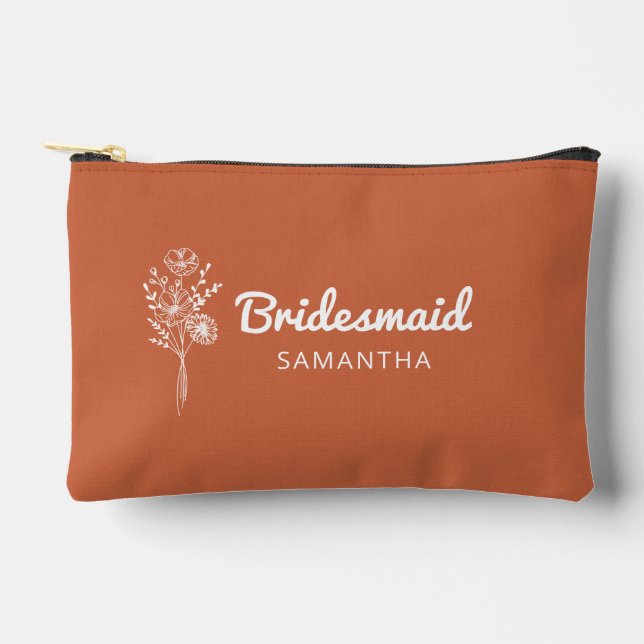 Bridesmaid Proposal Maid of honour Makeup Bag (Front)