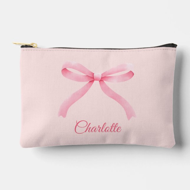 Bridesmaid Proposal Makeup Bag Pink Personalised (Front)