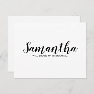Bridesmaid Proposal Modern Script Invitation