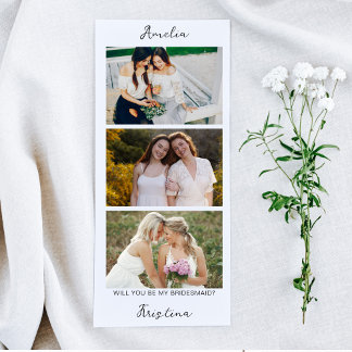 Bridesmaid Proposal Photo Strip Maid Of Honour Invitation