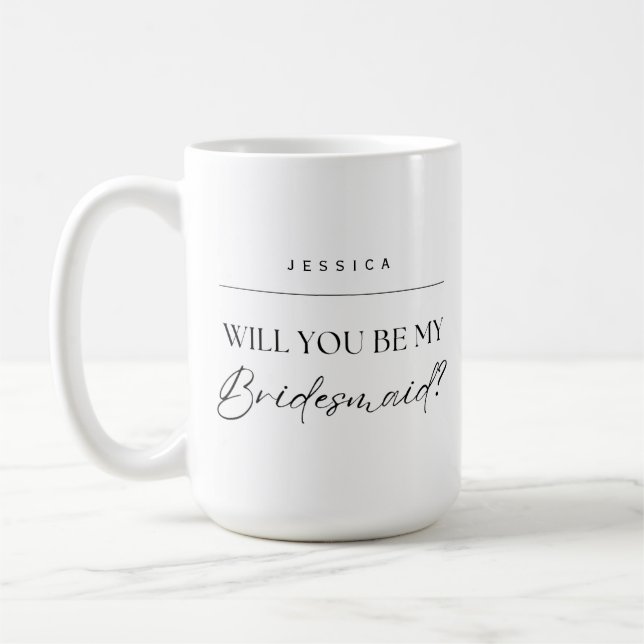 Bridesmaid Proposal Simple Coffee Mug (Left)