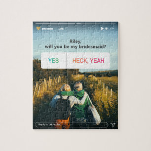 Bridesmaid Proposal Social Media Yes Story Fun Jigsaw Puzzle