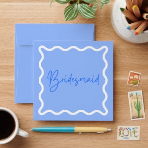 Bridesmaid Proposal Wavy Modern Envelope