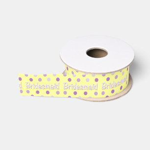 Bridesmaid Purple Polka Dot Grosgrain Ribbon