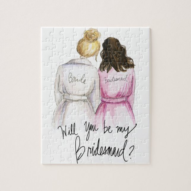 Bridesmaid? Puzzle Bl Bun Bride Br Waves Bm (Vertical)
