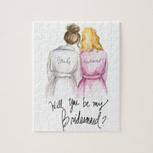 Bridesmaid? Puzzle Br Bun Bride Bl Waves Bm