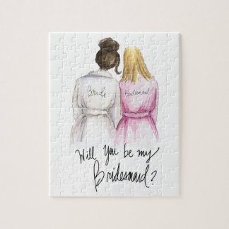 Bridesmaid? Puzzle Br Bun Bride Blonde Long Bm