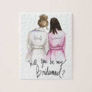 Bridesmaid? Puzzle Br Bun Bride Dk Br Long Bm