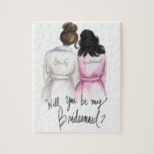 Bridesmaid? Puzzle Dark Br Bun Bride Bk Waves Bm