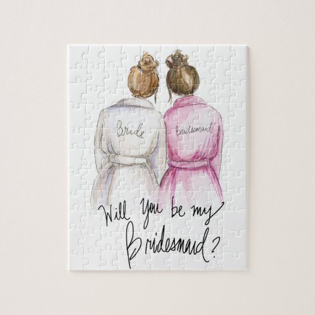 Bridesmaid? Puzzle Dk Bl Bun Bride Br Bun Bm (Vertical)