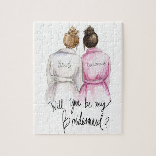 Bridesmaid? Puzzle Dk Bl Bun Bride Dk Br Bun Bm