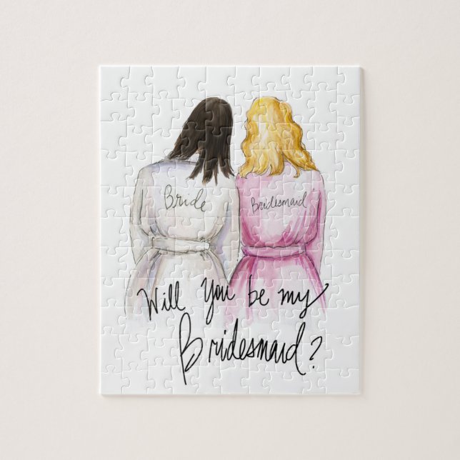 Bridesmaid? Puzzle Dk Br Bride Bl Waves Maid (Vertical)