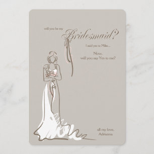 Bridesmaid Question Card