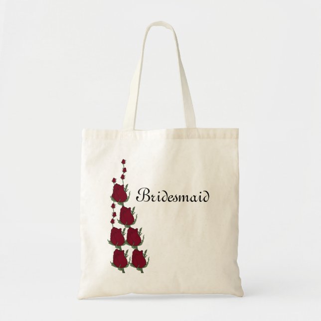 Bridesmaid red rose wedding bag (Front)