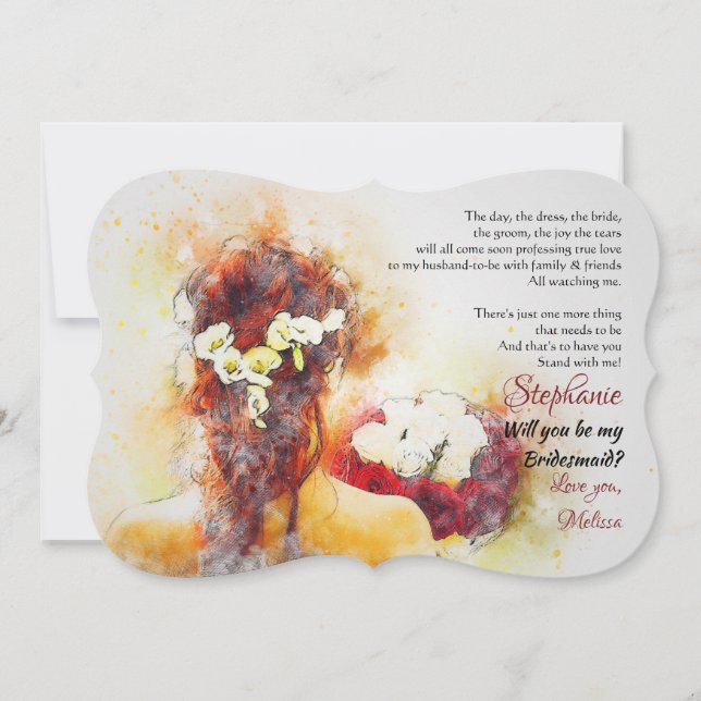 Bridesmaid Request Card (Front)