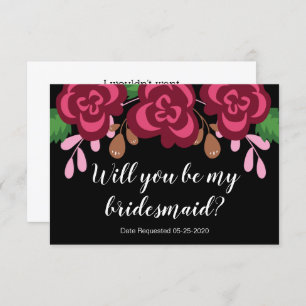 Bridesmaid Request Will You Be Modern Invitation