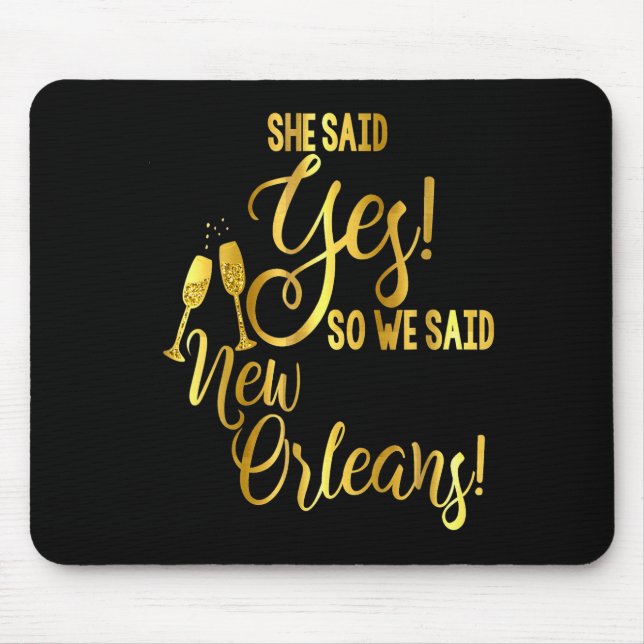 Bridesmaid Shirt Bachelorette She Said Yes We New  Mouse Mat (Front)