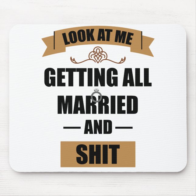 Bridesmaid Shirt Drunk Bachelorette Party Wedding Mouse Mat (Front)