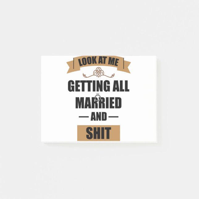 Bridesmaid Shirt Drunk Bachelorette Party Wedding Post-it Notes (Front)