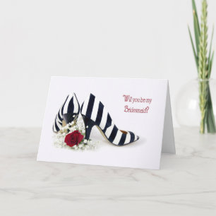 Bridesmaid Shoes and Rose Invitation