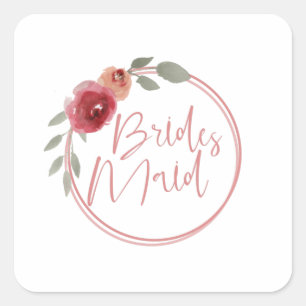 Bridesmaid Square Sticker