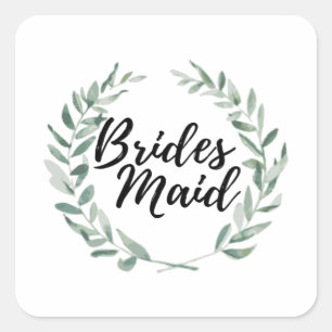 Bridesmaid Square Sticker