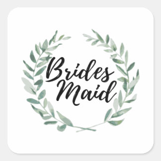 Bridesmaid Square Sticker