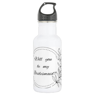 Bridesmaid stainless steel water bottle