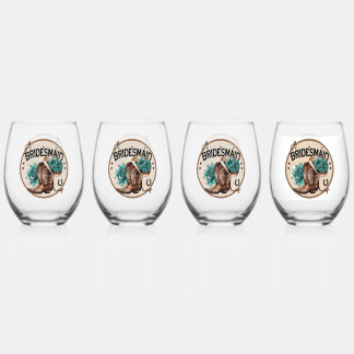 Bridesmaid  stemless wine glass