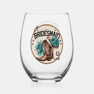 Bridesmaid Stemless Wine Glass