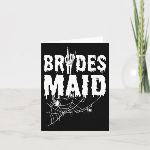 Bridesmaid Team Bride Maid Of Horror Halloween Che Card