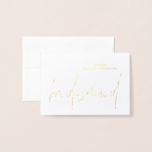 Bridesmaid Thank You Cards Bridal Party Gifts Foil