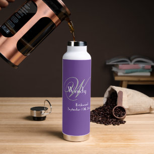 Bridesmaid Thank You Gift Chic Monogram Name Cool Water Bottle