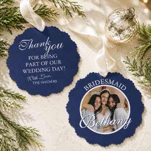 Bridesmaid Thank You Keepsake Wedding Tree Decoration Card