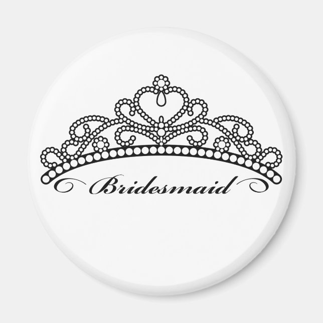 Bridesmaid Tiara Magnet (Front)