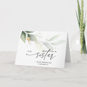 Bridesmaid To Sister Wedding Day Gift from Bride Card